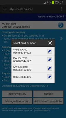 Oyster Contactless android App screenshot 6